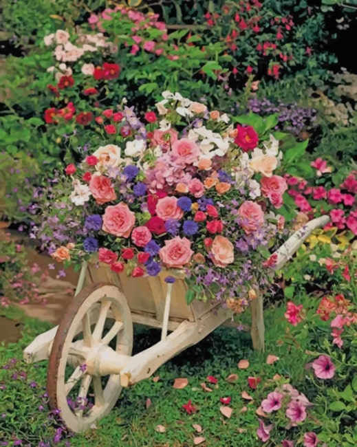 

Flowers garden – Paint By Numbers - 40*50CM, 501 Original