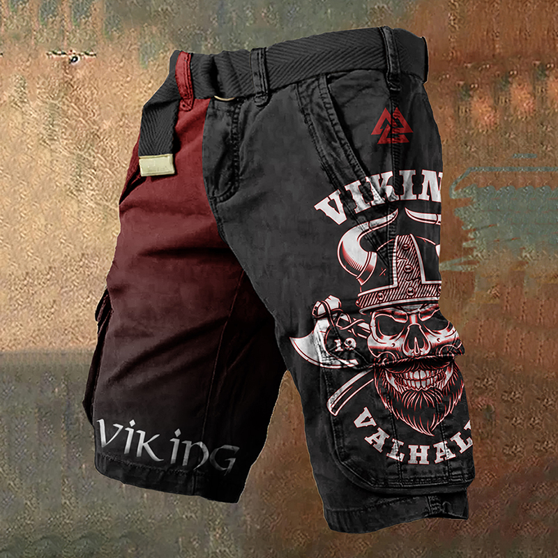 Vintage Viking Gradient Art Men's Work Shorts / Rvogue / Rvogue