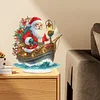 (US Local)Santa Claus & Boat DIY Table Top Diamond Painting Ornament Kits