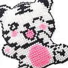 Tiger Beaded Counted Cross Stitch Ornament Kit Cross Stitch Bead Keychain (A)