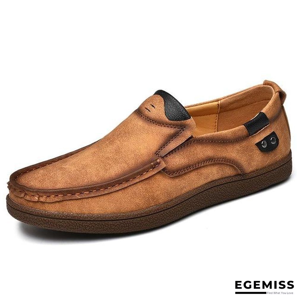 Split Leather Men's Loafers Shoes Breathable Driving Oxfords Shoes Flats Moccasins Shoes | EGEMISS