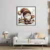 Winter Coffee Gnome-11CT Stamped Cross Stitch 40*40cm