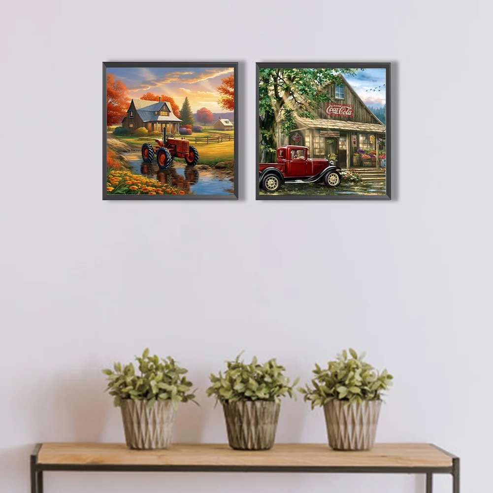 2pcs Diamond Painting - Full Round Drill - Scenery(Canvas|30*30cm)