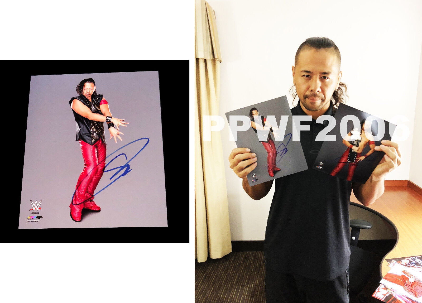 WWE SHINSUKE NAKAMURA HAND SIGNED AUTOGRAPHED 8X10 Photo Poster painting WITH PIC PROOF & COA 7