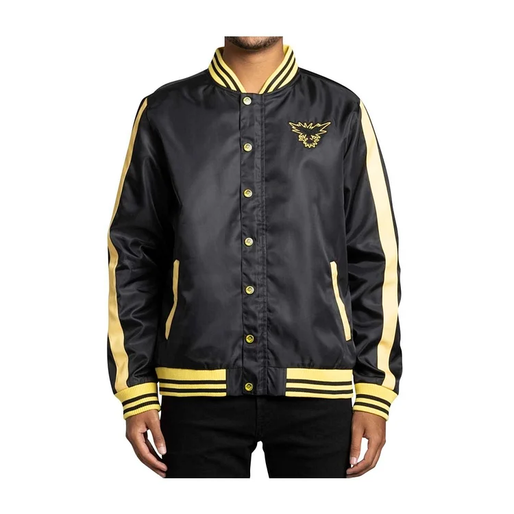 Zapdos Pokémon Jackets Black Snap-Down Jacket - Adult