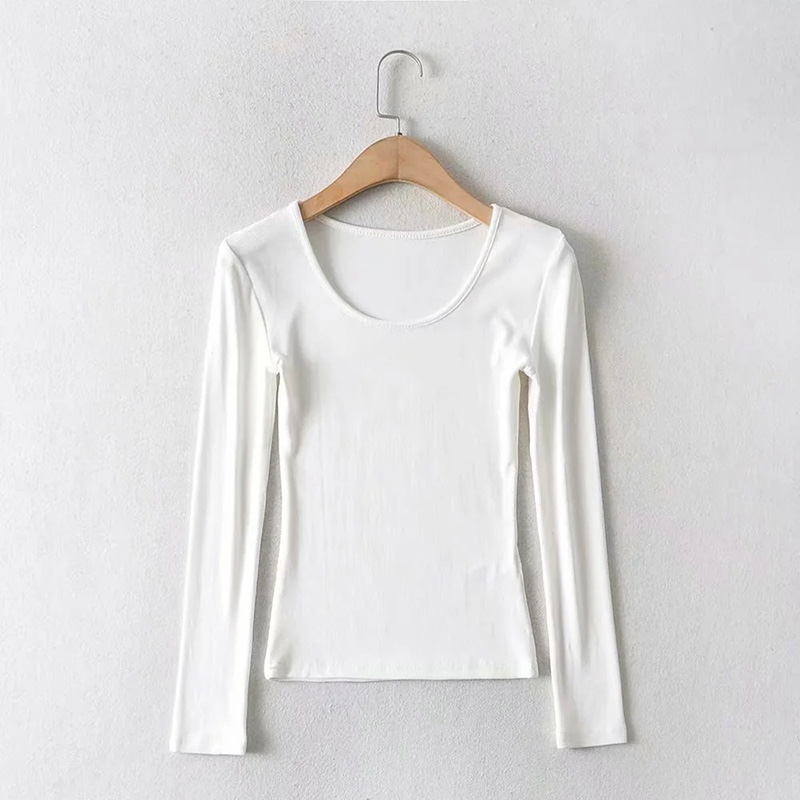 Lifesmybeach costumes for women sexy 2025 Women Clothing Tops Fit Casual Elastic Cotton Solid O-neck full sleeve T-shirt