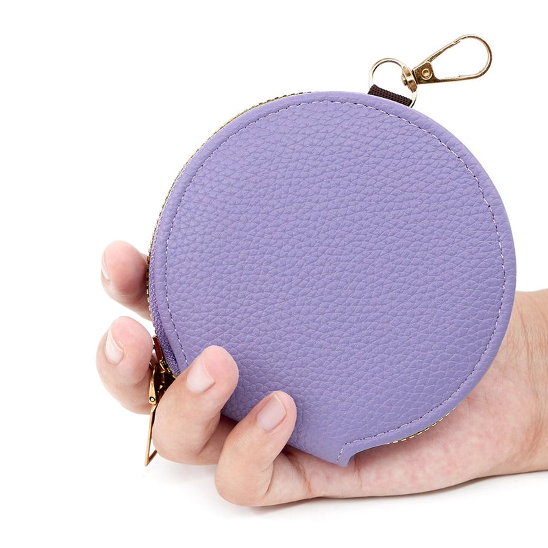 Women’s Solid Color Pu Leather Side Zipper Coin Purses