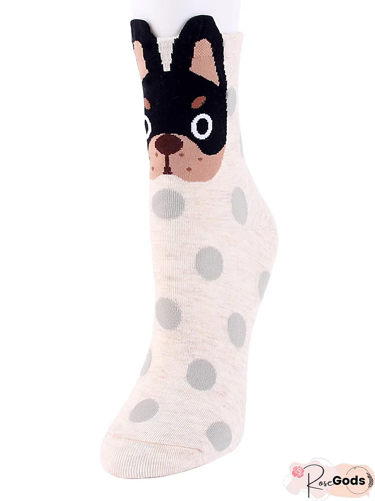 Cozy Cute Puppy Dot Socks