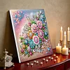 Framed Diamond Painting - Special Shaped - Flowers (25x25cm)