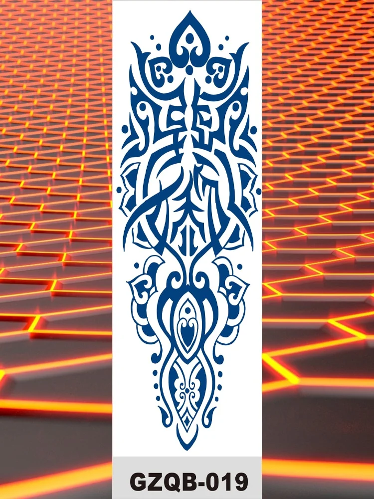 Temporary Flower Full Arm Tattoos Stickers Indian Wolf Dragon Navigator Totem Juice Ink Men Women Girl Leg Fake Tatoo Hot Sale