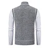 💥2025 New Arrivals!Men's Solid Color Vest Jacket, Men's Casual Stand-up Collar Sleeveless Knitwear