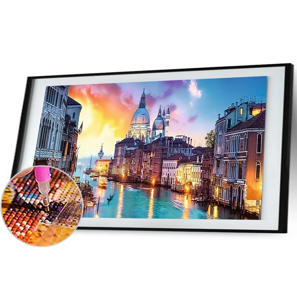Diamond Painting - Full Round Drill - Evening in Venice(80*30cm)