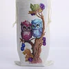 DIY Diamond Painting Wine Bags Diamond Art Liquor Bottle Covers Kit(Owl)