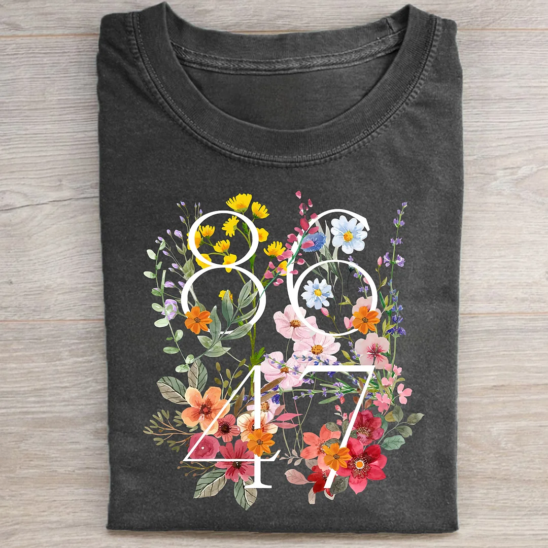 8647 Floral Subtle Anti FDT T-shirt