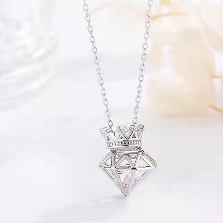 For Daughter - S925 You Are Tougher Crown Diamond Necklace