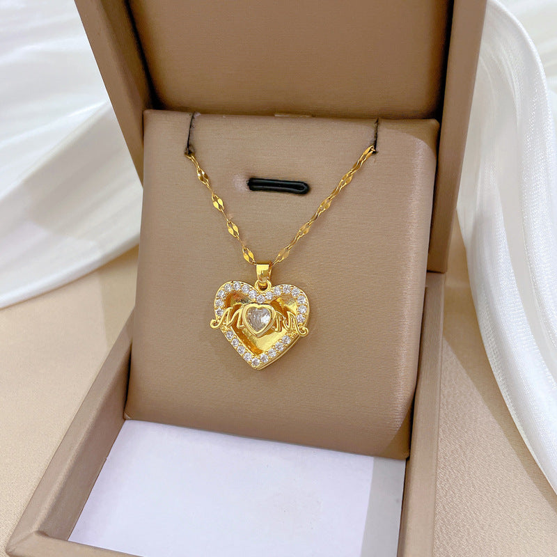 Moon Geometric Stainless Steel Stainless Steel Necklaces