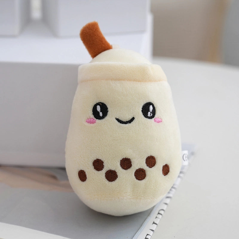 New Bubble Tea Cup Plush Toy Doll Bag Accessories Key Chain Milk Tea Shop Small Gifts