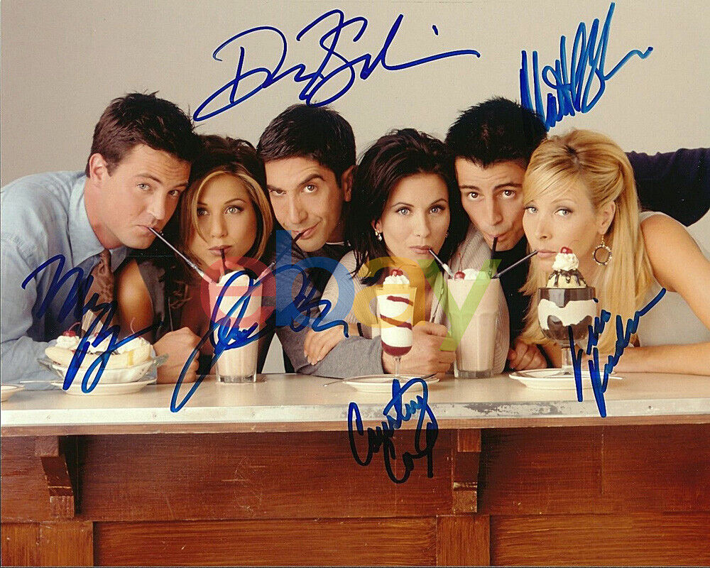 Friends Cast Multi-Signed 8x10 Photo Poster painting reprint
