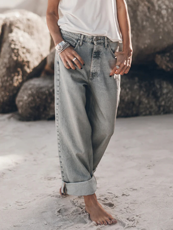 Loose And Versatile Low Waist Women's Jeans tjj Shicloths