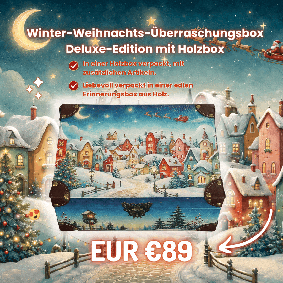 ❄️ Winter- & Weihnachts-Überraschungsbox mit Holzbox 🎄 – Limitierte Edition 🎁