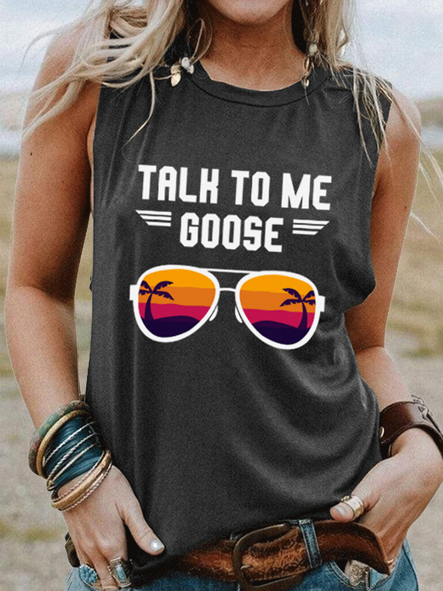 TALK TO ME GOOSE Sleeveless T-shirt