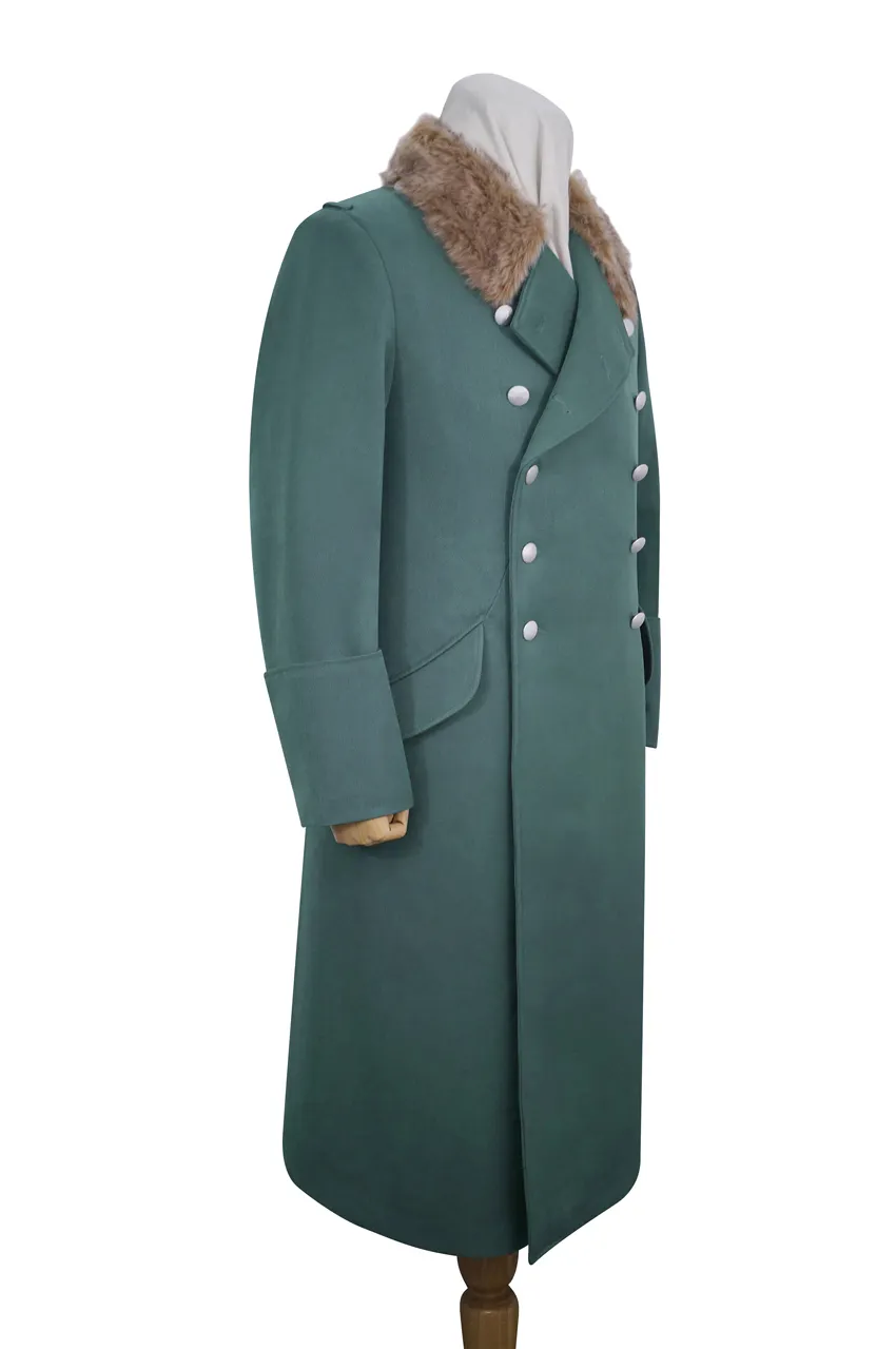   Polizei German Officer Fur Collar Gabardine Greatcoat German-Uniform