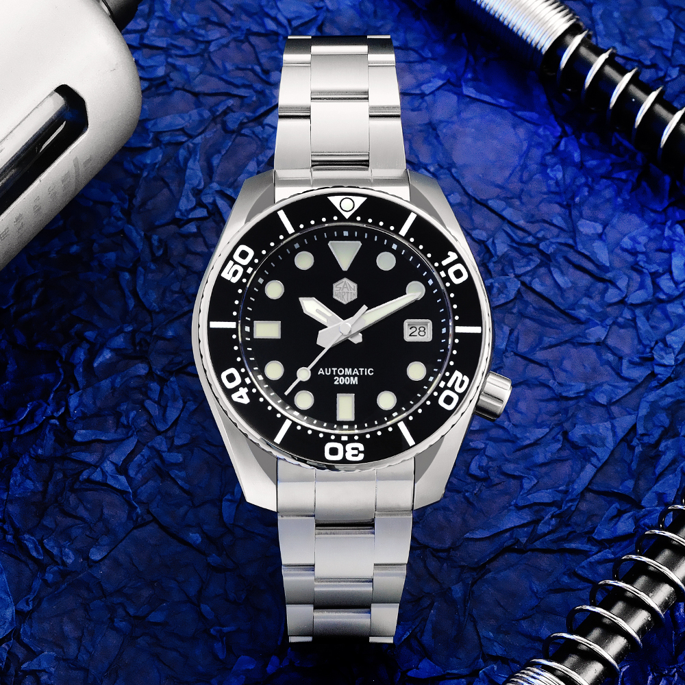 ★Pre-Owned★San Martin Diver MM200 Automatic Watch SN079 misaligned bezel San Martin Watch san martin watchSan Martin Watch