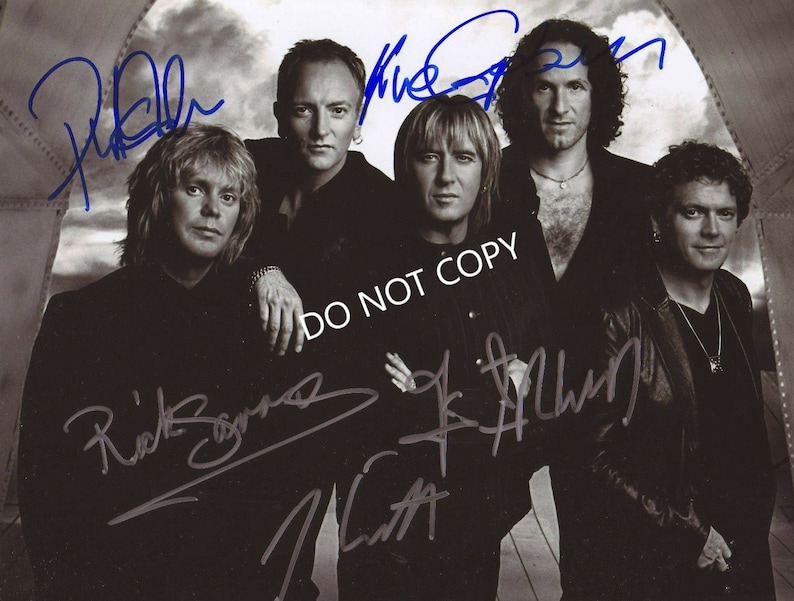 DEF LEPPARD 8 x10 20x25 cm Autographed Hand Signed Photo Poster painting