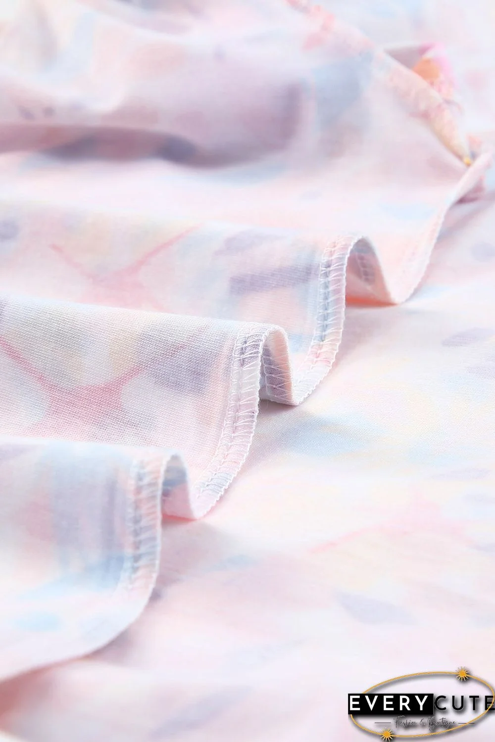 Multicolor Floral Print Ruffled Short Sleeve Plus Size Dress