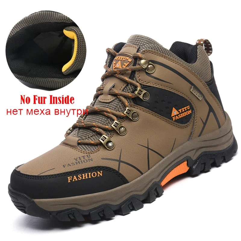 Winter Autumn Outdoor Boots Men Shoes Male Adult Casual Ankle Rubber Anti-Skidding Snow Boots Men Work Shoes Footwear Sneakers