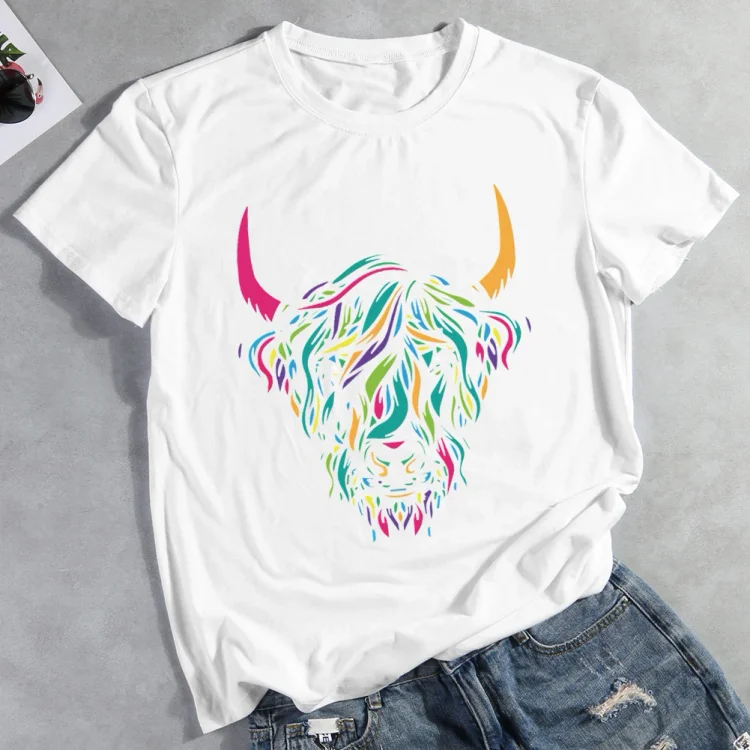 PSL - Colorful Cow T-shirt Tee -05993