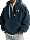 Men's Winter Warm Corduroy Large Pocket Hooded Sweatshirt
