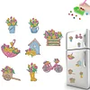 8pcs DIY Bouquet Diamond Painting Acrylic Fridge Magnet