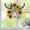 Kuh-Sonnenblume 2D-Flach-DIYACRYL-Diamant-Malset Fensteraufh&auml;ngung Wohnkultur