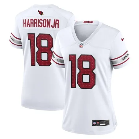 Women's Arizona Cardinals #18 Marvin Harrison Jr.  White Player Game Jersey