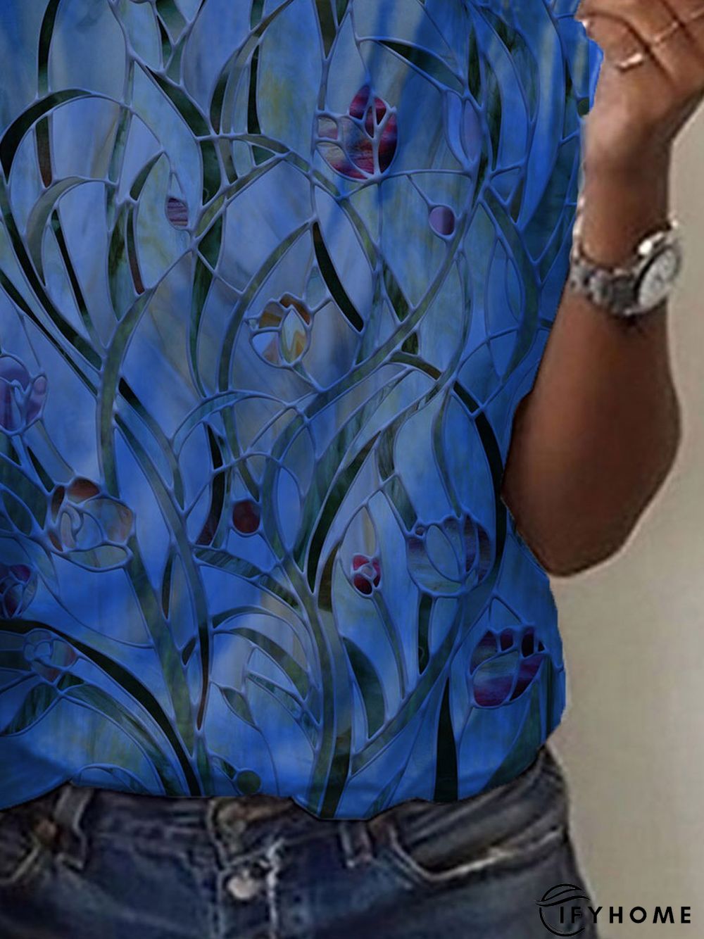 Crew Neck Short Sleeve Casual T-shirt | IFYHOME