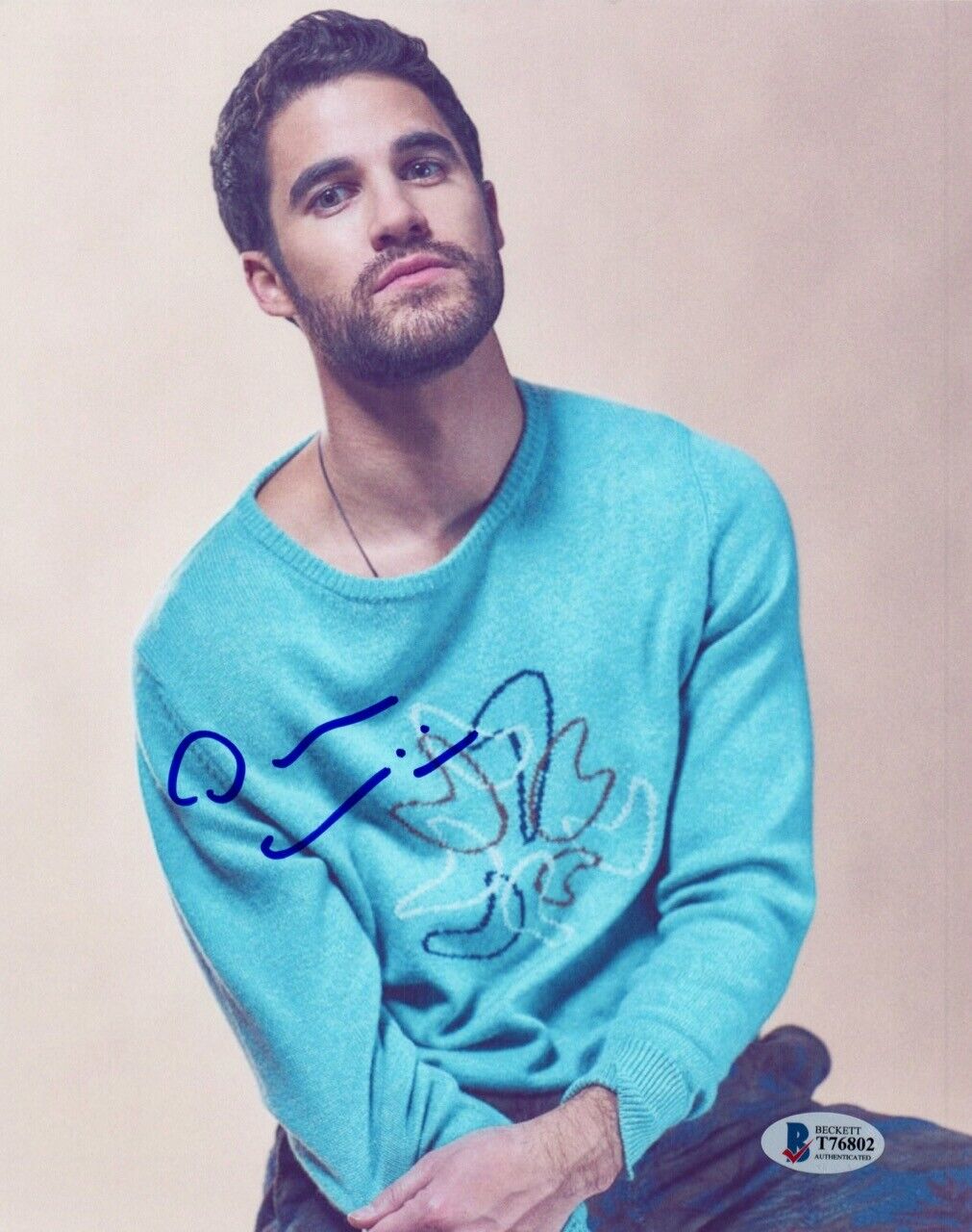 Darren Criss Signed Autograph 8x10 Photo Poster painting Hollywood Glee Actor Beckett BAS COA