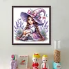 Lavender Fairy Girl-14CT Stamped Cross Stitch 50*50cm/19.69*19.69in