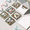 6PCS DIY Diamond Art Greeting Cards Christmas Snow Scene Congratulations Cards