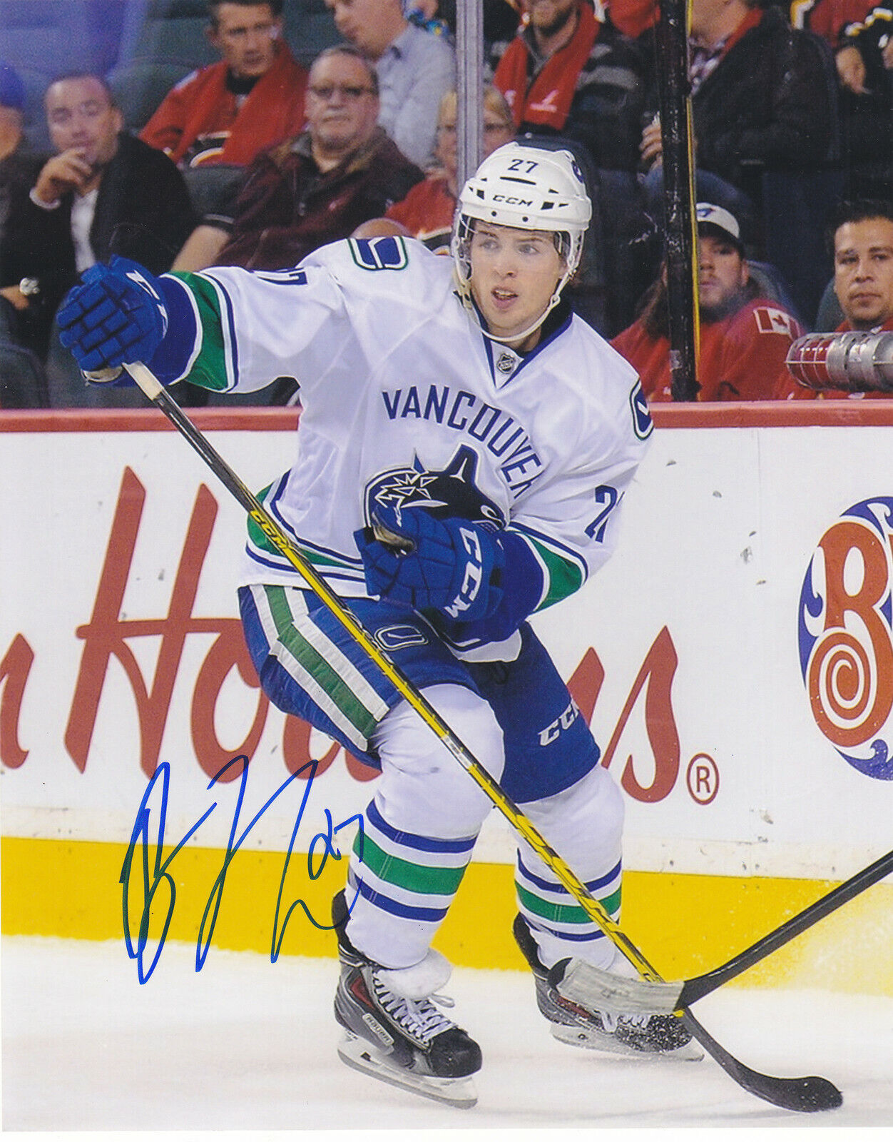 BEN HUTTON SIGNED AUTOGRAPH VANCOUVER CANUCKS 8X10 Photo Poster painting EXACT PROOF #3