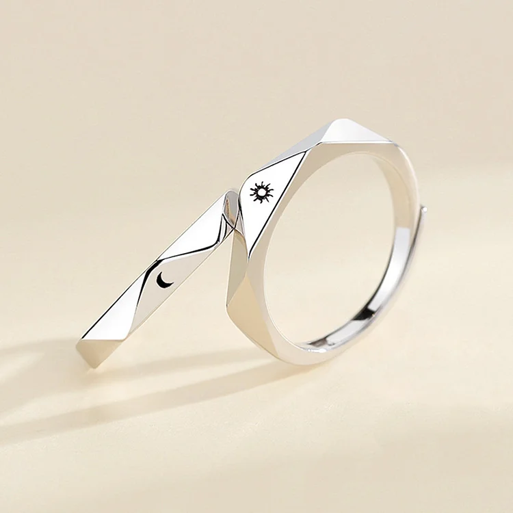 Couple Matching Ring Love Style Sun And Moon Rings Valentines Day Gifts 2023 for Women Men