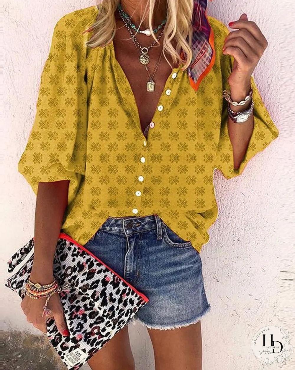 Women Printed Vintage Shirts & Tops