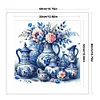 Blue And White Porcelain Flowers-11CT Stamped Cross Stitch 40*40cm/15.75*15.75in