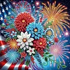 Fireworks Special Shaped 5D DIY Partial Drill Diamonds Dots Gem Art Kits 11.81 X11.81inch Diamond Dots Paintings Diamonds Paintings Gem Art for Adults Beginners Home Decor