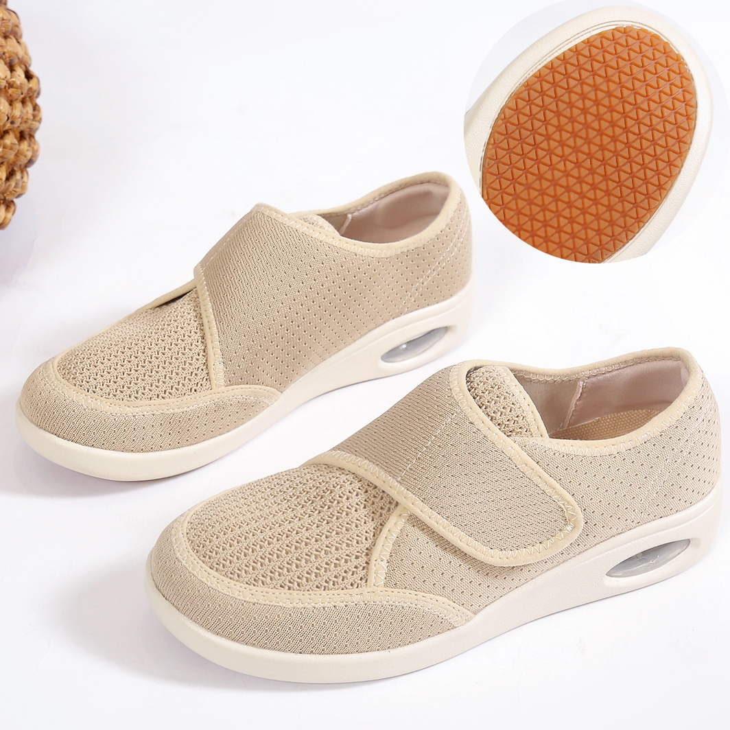 Women's Knit Mesh Slip-on Comfortable Velcro Lightweight Air Sneakers | ARKGET
