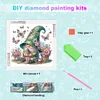 Peinture diamant de forme spéciale de gnome de fleur-30*30cm
