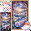(40*70cm)Snow Scenery - Round AB Drill Diamond Painting