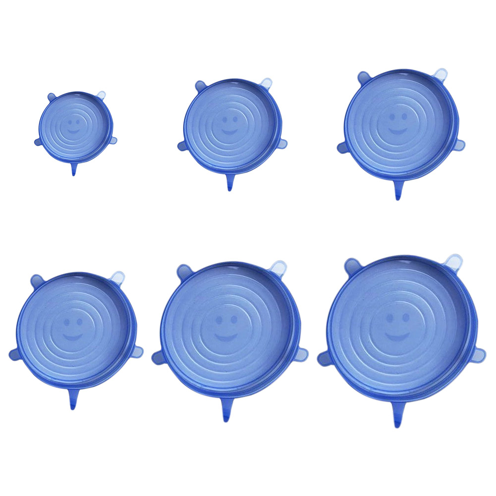 

6pcs Reusable Silicone Fresh-keeping Cover Food Sealing Cap Stretch Lids, 501 Original