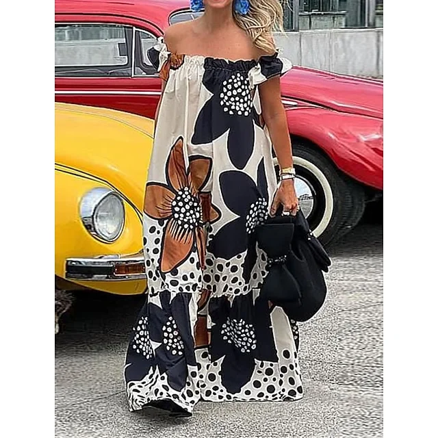 Women's casual polka dot swaying dress