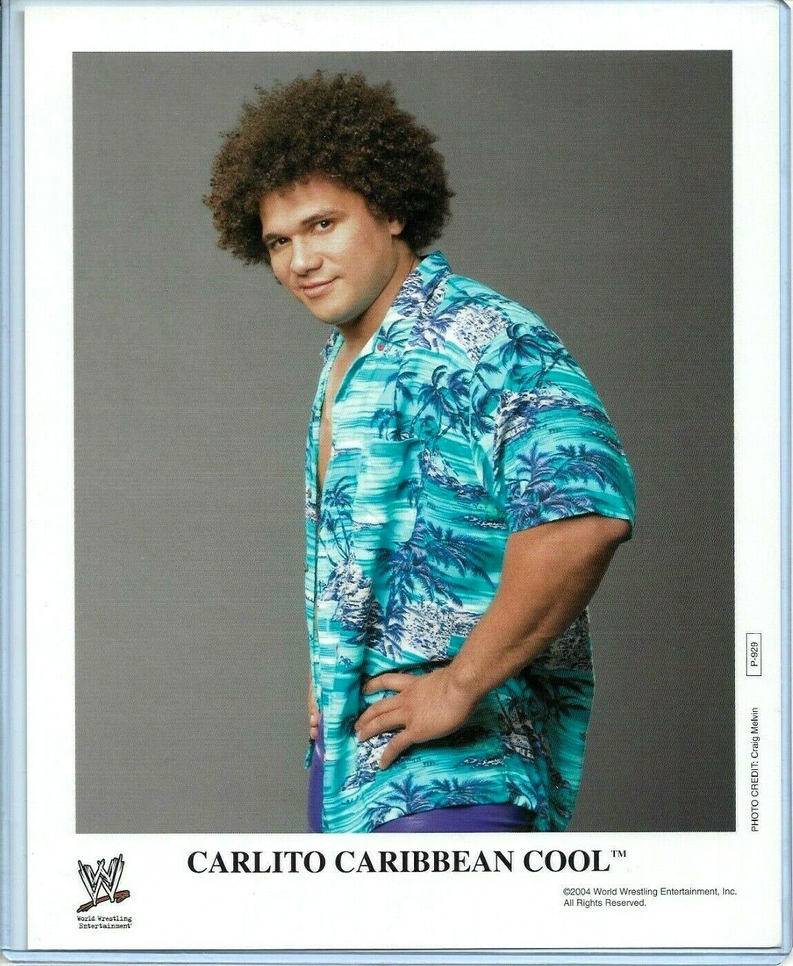 WWE CARLITO P-929 OFFICIAL LICENSED AUTHENTIC ORIGINAL 8X10 PROMO Photo Poster painting RARE